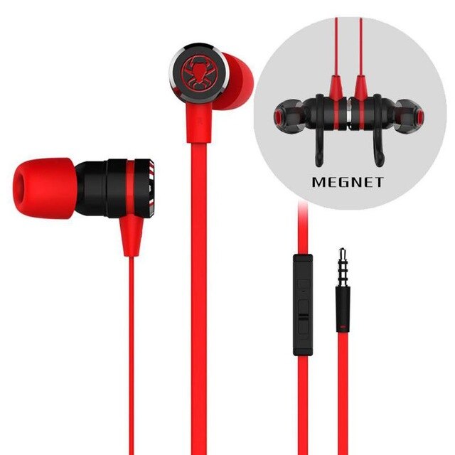 G20 Sports Noise Reduction In-ear Earphones E-sports Game Headsets Wired Magnetic Stereo with Micphone for PUBG