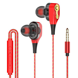 Dual Drive Stereo earphone In-ear Headset Earbuds Bass Earphones For iPhone huawei Xiaomi 3.5mm earphones With Mic