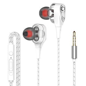 Dual Drive Stereo earphone In-ear Headset Earbuds Bass Earphones For iPhone huawei Xiaomi 3.5mm earphones With Mic