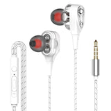 Dual Drive Stereo earphone In-ear Headset Earbuds Bass Earphones For iPhone huawei Xiaomi 3.5mm earphones With Mic