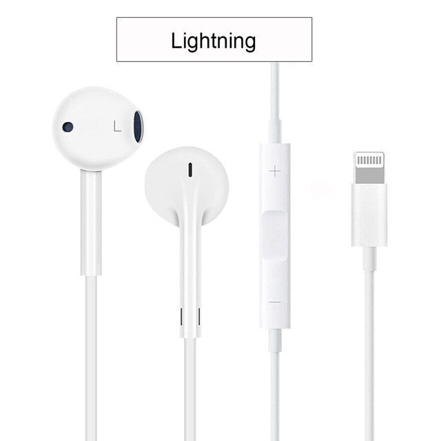 Original Apple Earpods With 3.5mm Plug & Lightning In-ear Earphone Earbud Deeper Richer Bass For iPhone Android Smartphone