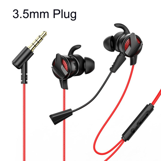 Baseus In-Ear Earphone 3.5mm Typc C Wired Headset for PUBG Gamer Gaming Headphones Hi-Fi Earbuds With Dual Microphone Detachable