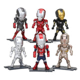 6pcs/set Marvel Toys 8-10cm Avengers Infinity War Thanos Ironman Spiderman Captain Hulk Black Panther PVC Action Figures Model